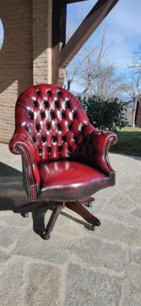 poltrona ufficio president red bordeaux