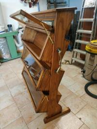 biscottiera in rovere vetro in foglia d'oro