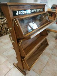 biscottiera in rovere vetro in foglia d'oro